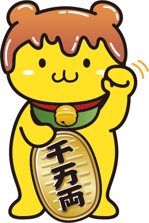 招き猫(左手)イラスト