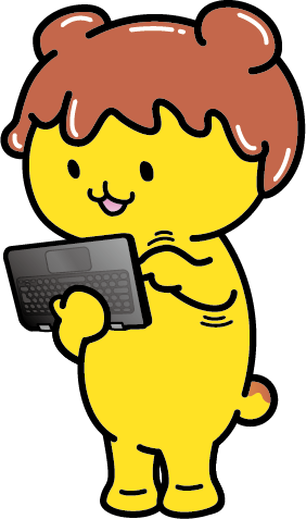 ポテくまくんタブレット立って操作左