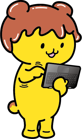ポテくまくんタブレット立って操作右